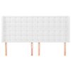 vidaXL Cabecero con orejas de cuero sintético blanco 203x16x118/128 cm