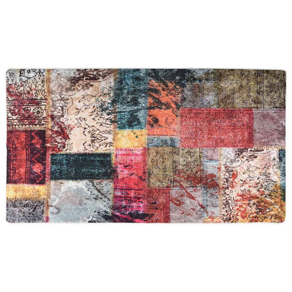vidaXL Alfombra lavable patchwork multicolor 190x300 cm