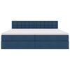 vidaXL Cama con almacenamiento y colch&oacute;n con colch&oacute;n Azul 200 x 200 cm