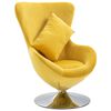 vidaXL Sill&oacute;n egg giratorio con coj&iacute;n terciopelo rojo
