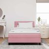 vidaXL Cama tipo Box Spring con colch&oacute;n Rosa 120 x 200 cm Terciopelo