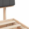 vidaXL Estructura de Cama con Cabecera Tapizada Gris oscuro