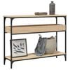 vidaXL Mesa consola con estante roble Sonoma 100x29x75 cm madera de ingenier&iacute;a