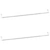 vidaXL Rieles de cortina 2 uds aluminio blanco y plateado 90-135 cm