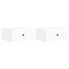 vidaXL Mesita de Noche de Pared 2 uds. Brillante 49 x 34,5 x 20 cm