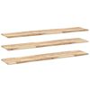 vidaXL Estantes flotantes 3 uds madera acacia sin tratar 120x30x2 cm