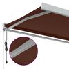 vidaXL Toldo retr&aacute;ctil autom&aacute;tico marr&oacute;n 350x250 cm