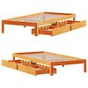 vidaXL Estructura de cama con cajones madera de pino marr&oacute;n 75x190 cm