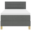vidaXL Cama tipo Box Spring con colch&oacute;n Gris oscuro 90 x 200 cm tela