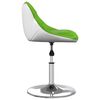 vidaXL Silla de comedor cuero sint&eacute;tico verde y blanco
