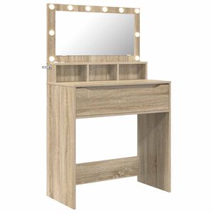 vidaXL Mesas de tocador de dormitorio Roble Sonoma 80 x 39,5 x 135 cm