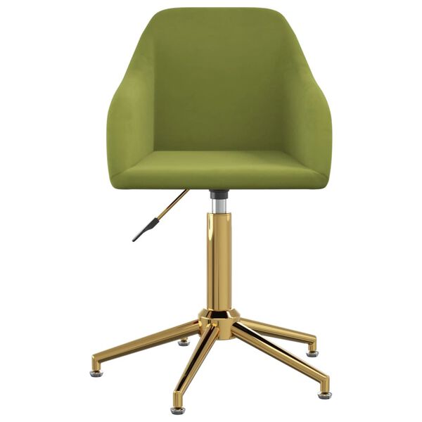 vidaXL Sillas de comedor giratorias 4 unidades terciopelo verde claro