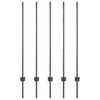 vidaXL Poste de cerca empotrado 5 uds. Gris 160 cm