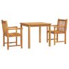 vidaXL Juego de comedor de jard&iacute;n 3 piezas madera maciza de acacia