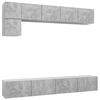 vidaXL Set de muebles de sal&oacute;n 5 pzas madera ingenier&iacute;a gris hormig&oacute;n