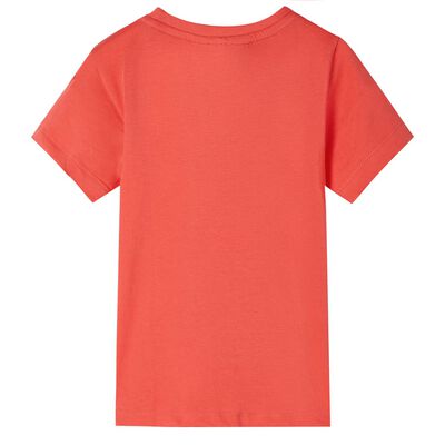 Camiseta infantil de manga corta rojo claro 92