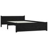 vidaXL Estructura de cama con cajones doble negro 135x190 cm