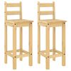vidaXL Taburetes altos 2 uds madera maciza de pino