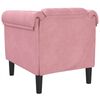 vidaXL Sillón de terciopelo rosa