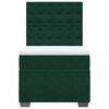 vidaXL Cama box spring con colch&oacute;n terciopelo verde oscuro 80x200 cm