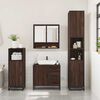 vidaXL Set de muebles baño 3 pzas madera contrachapada roble marrón
