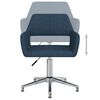 vidaXL Silla de comedor giratoria tela azul
