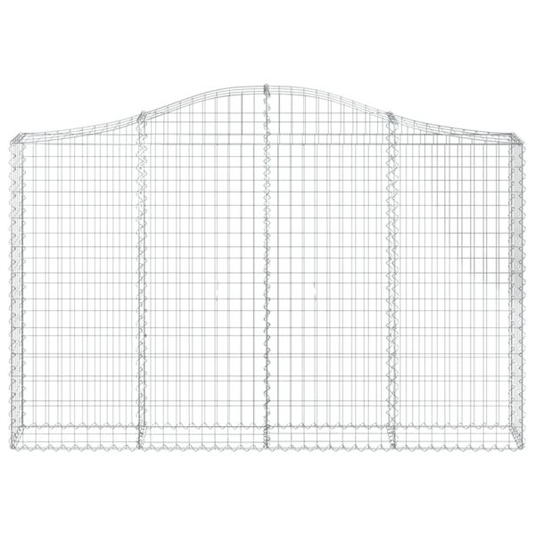 vidaXL Cestas de gaviones 6 uds forma de arco hierro 200x30x120/140 cm