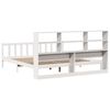 vidaXL Cama con estanter&iacute;a sin colch&oacute;n madera maciza blanca 180x200 cm