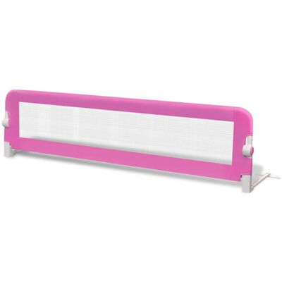 vidaXL Barandilla de seguridad cama de niño rosa 150x42 cm