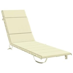 vidaXL Coj&iacute;n de Tumbona GEMERT 100% Poli&eacute;ster Crema 200 x 50 x 3 cm