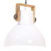 vidaXL L&aacute;mpara colgante industrial 25 W blanca redonda 40 cm E27