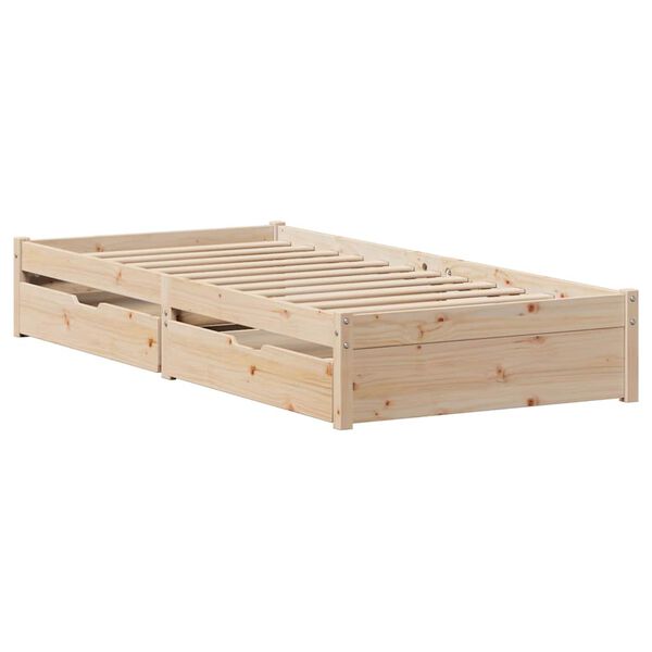 vidaXL Estructura de cama sin colch&oacute;n madera maciza de pino 90x190 cm