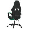vidaXL Silla gaming con reposapi&eacute;s cuero sint&eacute;tico negro verde