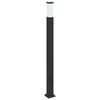 vidaXL Baliza de luz con toma de corriente de 110 cm, color negro, IP44