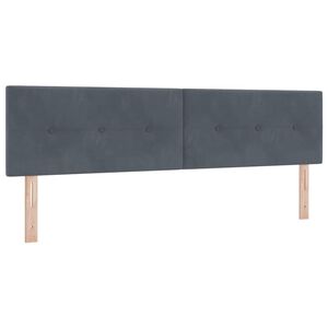 vidaXL Cabecero con cabecera Gris oscuro 180 cm Cuero sint&eacute;tico