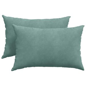 vidaXL Cojines de sof&aacute; 2 pcs Verde Mar 60 x 40 cm Tela de pana