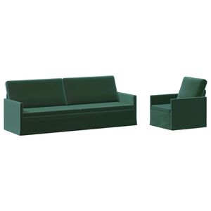 vidaXL Juego de Sof&aacute; 2 pcs Verde oscuro PWNED_BY_LORD666_YWH