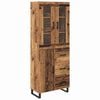 vidaXL Aparador alto 2 uds. Madera envejecida 69,5 x 34 x 180 cm