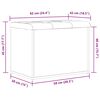 vidaXL Banco de almacenamiento Roble negro 62 x 42 x 45 cm