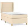 vidaXL Cama box spring con colch&oacute;n tela color crema 80x200 cm