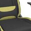 vidaXL Silla gaming de masaje con reposapi&eacute;s tela negro y verde claro