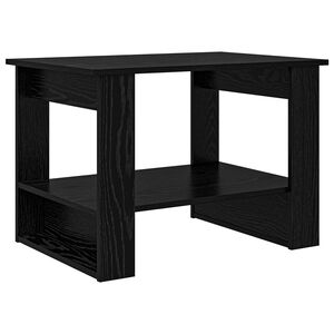 vidaXL Mesa de Caf&eacute; Roble Negro 72 x 50 x 50 cm Madera de ingenier&iacute;a