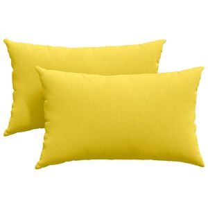 vidaXL Cojines de sof&aacute; 2 pcs Amarillo Claro 50 x 30 cm tela