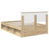 vidaXL Estructura de cama con cabecera Roble Sonoma 135 x 190 cm
