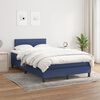 vidaXL Cama box spring con colch&oacute;n tela azul 120x200 cm