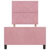 vidaXL Cama tipo Box Spring con cabecera Rosa 100 x 200 cm Terciopelo