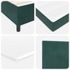 vidaXL Cama tipo Box Spring Verde oscuro 140 x 190 cm Terciopelo
