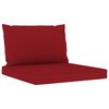 vidaXL Set de muebles de jard&iacute;n 6 pzs madera impregnada cojines rojos