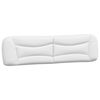 vidaXL Cabecero de cama acolchado Hvar cuero sint&eacute;tico blanco 200 cm