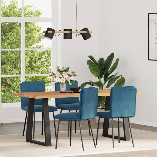 vidaXL Sillas de comedor 4 unidades terciopelo azul